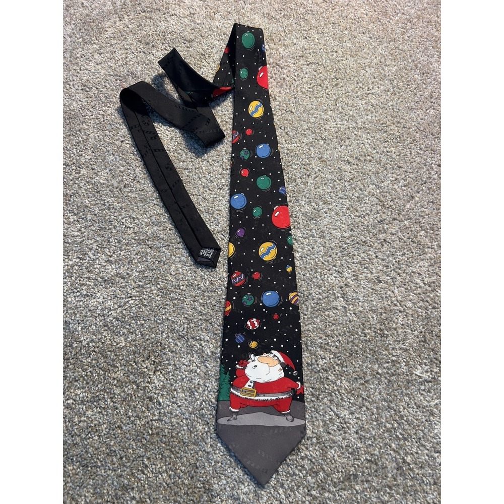 Vintage MMG Corp Santa Blowing Ornament Bubbles Necktie Specialties Hallmark
